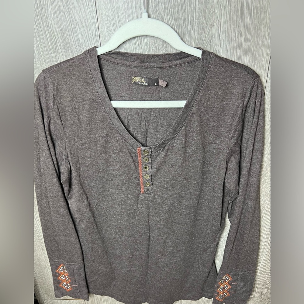 Prana Long Sleeve Top Size Large